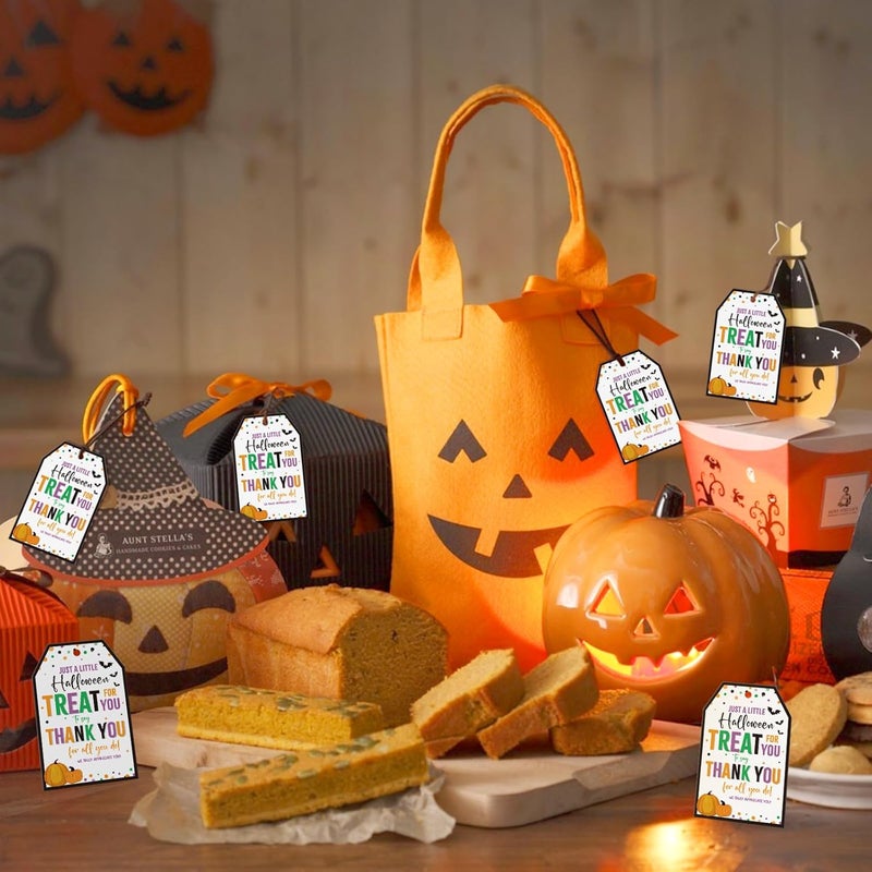 g2plus Halloween Thank You Tags, 50PCS Happy Halloween Tags, Pumpkin Thank You for All You Do Paper Gift Tag with String for Candy Bags, Gift Wrapping, Party Favors - Image 5